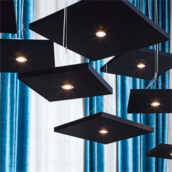 Sound Off takabsorbent kvadrat - en   lampa