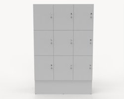 Småfacksskåp med 9 dörrar, bredd 120 cm Hög, 300 mm