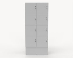 Personlig förvaring med 8 skåp, bredd 80 cm Hög, 300 mm