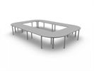 Bild 3 Flex stort rundat konferensbord, 16 platser 480x320 cm