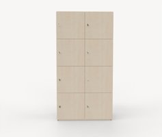 Shape personlig förvaring, 8 fack, låsbart med nyckel, Björk Björk