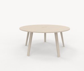 Runt mötesbord med kabellock, diameter 160 cm