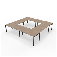 Quadrio Flex Flex fyrkantigt konferensbord 16 platser, 320x320 cm
